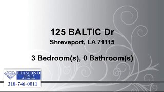 Residential for sale - 125 BALTIC Dr, Shreveport, LA 71115