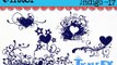 10 Glitter Hearts 2 Vectors in Indigo#17 Clip Art Digital Scrapbooking