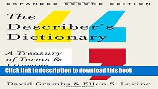 [Popular Books] The Describer s Dictionary: A Treasury of Terms   Literary Quotations (Expanded