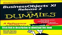[Download] BusinessObjects XI Release 2 For Dummies Paperback Collection