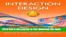 [Download] Interaction Design: Beyond Human-Computer Interaction Kindle Collection