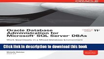 [Download] Oracle Database Administration for Microsoft SQL Server DBAs Paperback Collection