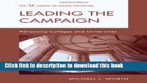 [Popular] Leading the Campaign: Advancing Colleges and Universities (American Council on Education