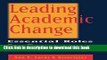 [Popular] Leading Academic Change : Essential Roles for Department Chairs Paperback OnlineCollection