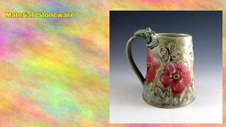 Coffee Mug Ceramic/stoneware in Black Bubble & Green