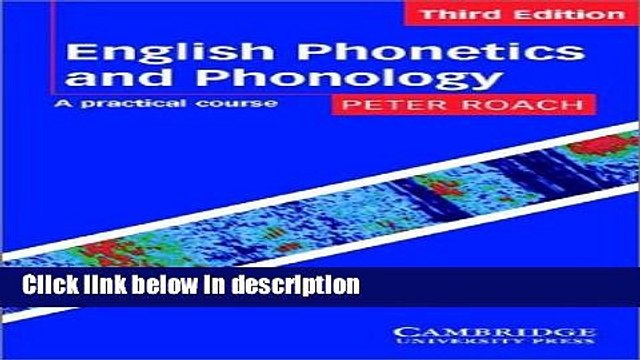 Ebook English Phonetics and Phonology Audio Cassettes: A Practical Course Full Download