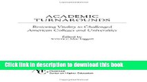 [Popular] Academic Turnarounds: Restoring Vitality to Challenged American Colleges/Universities