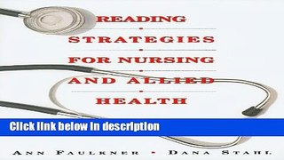 Download Reading Strategies for Nursing and Allied Health Full Online