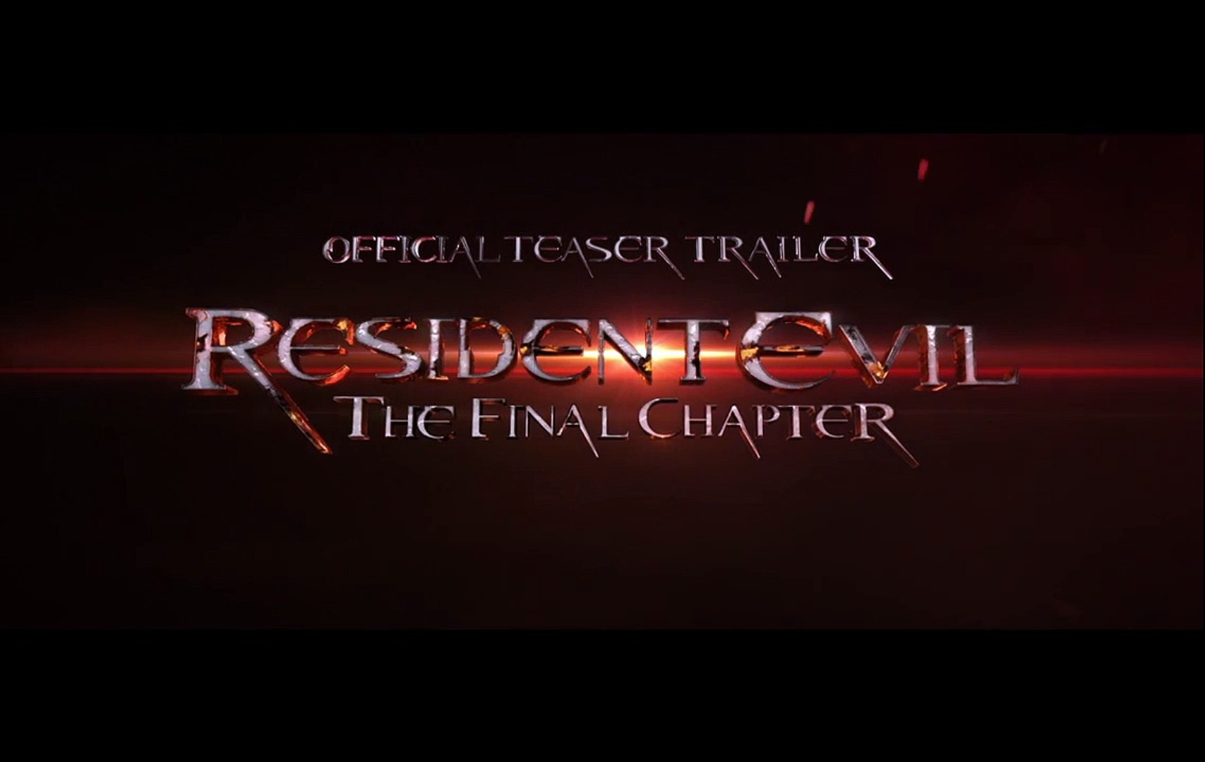 RESIDENT EVIL: THE FINAL CHAPTER - Official Teaser Trailer 