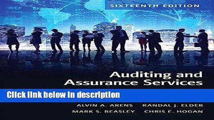 [PDF] Auditing and Assurance Services (16th Edition) [Online Books]