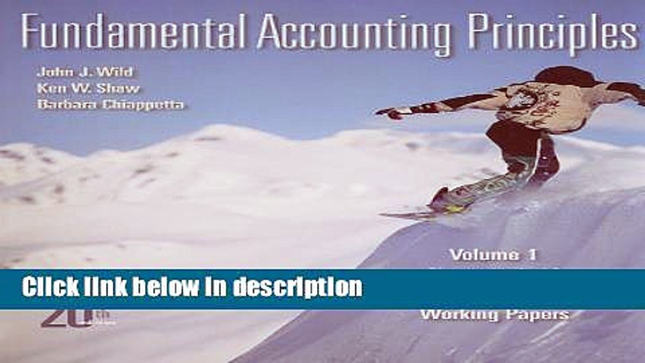 [PDF] Fundamental Accounting Principles, Vol. 1, Chapters 1-12 with Working Papers, 20th Edition