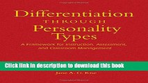 [PDF] Differentiation Through Personality Types: A Framework for Instruction, Assessment, and