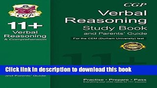 Download 11+ Verbal Reasoning Study Book and Parents  Guide for the CEM Test Book Online