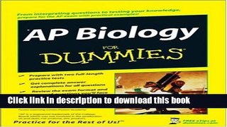 Download AP Biology For Dummies (For Dummies (Math   Science)) E-Book Online