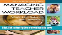 [PDF] Managing Teacher Workload: Work-Life Balance and Wellbeing Reads Online