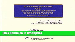 [PDF] Formation of Government Contracts, 4th Edition Full Online