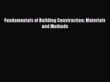 [PDF] Fundamentals of Building Construction: Materials and Methods Read Online