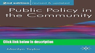 [PDF] Public Policy in the Community (Public Policy and Politics) Ebook Online