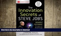 FAVORIT BOOK The Innovation Secrets of Steve Jobs: Insanely Different Principles for Breakthrough