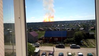 GIANT FIRE AFTER GAS PIPELINE EXPLOSION IN RUSSIA | 08/08/2016