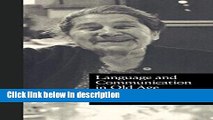 Ebook Language and Communication in Old Age: Multidisciplinary Perspectives (Issues in Aging) Full