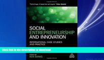 FAVORIT BOOK Social Entrepreneurship and Innovation: International Case Studies and Practice READ