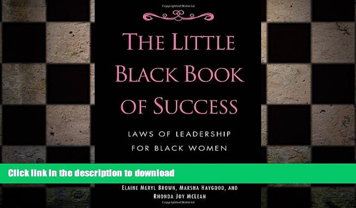 READ THE NEW BOOK The Little Black Book of Success: Laws of Leadership for Black Women READ EBOOK