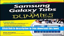 [Download] Samsung Galaxy Tabs For Dummies Kindle Online