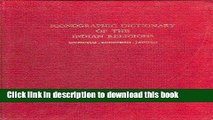 [Download] Iconographic Dictionary of the Indian Religions: Hinduism, Buddhism, Jainism (Asian