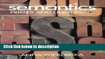 Books Semantics: Primes and Universals (St. in Classification Data Analysis) Free Online