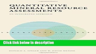 Books Quantitative Mineral Resource Assessments: An Integrated Approach Free Download