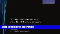Download The Poems of A. E. Housman (|c OET |t Oxford English Texts) Book Online