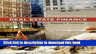 [PDF Kindle] An Introduction to Real Estate Finance Free Books