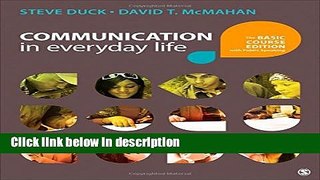 Books Communication in Everyday Life: The Basic Course Edition with Public Speaking Free Online