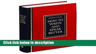 Ebook How to Write and Speak Better Full Online