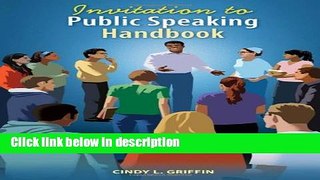 Ebook Invitation to Public Speaking Handbook Full Online