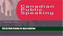 Ebook Canadian Public Speaking Free Online