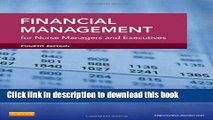 [Popular] Books Financial Management for Nurse Managers and Executives, 4e (Finkler, Financial