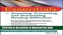 [Popular] Books Essentials of Assessing, Preventing, and Overcoming Reading Difficulties