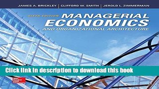 [Download] Managerial Economics   Organizational Architecture Hardcover Online
