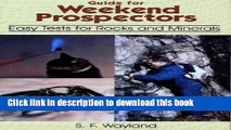 [Popular] Guide for Weekend Prospectors: Easy Tests for Rocks   Minerals Hardcover OnlineCollection
