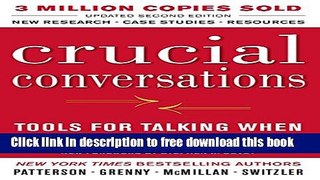 [Popular] Books Crucial Conversations Tools for Talking When Stakes Are High, Second Edition Free