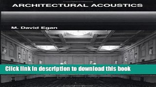 [Popular] Architectural Acoustics Paperback Free