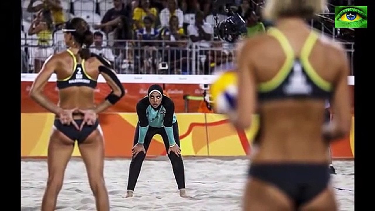 Amazing Winning Of Muslim Player In Beach Volleyball At Rio Olympics 2016