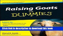 [Popular] Raising Goats For Dummies Hardcover OnlineCollection