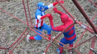 Spiderman vs Captain America  REAL LIFE BATTLE Rematch