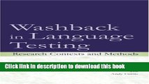 [PDF] Washback in Language Testing: Research Contexts and Methods Reads Full Ebook