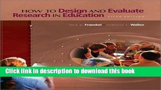 [Download] How to Design and Evaluate Research in Education with Student CD and Workbook Kindle Free