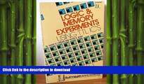DOWNLOAD Logic   memory experiments using TTL integrated circuits (Blacksburg continuing education