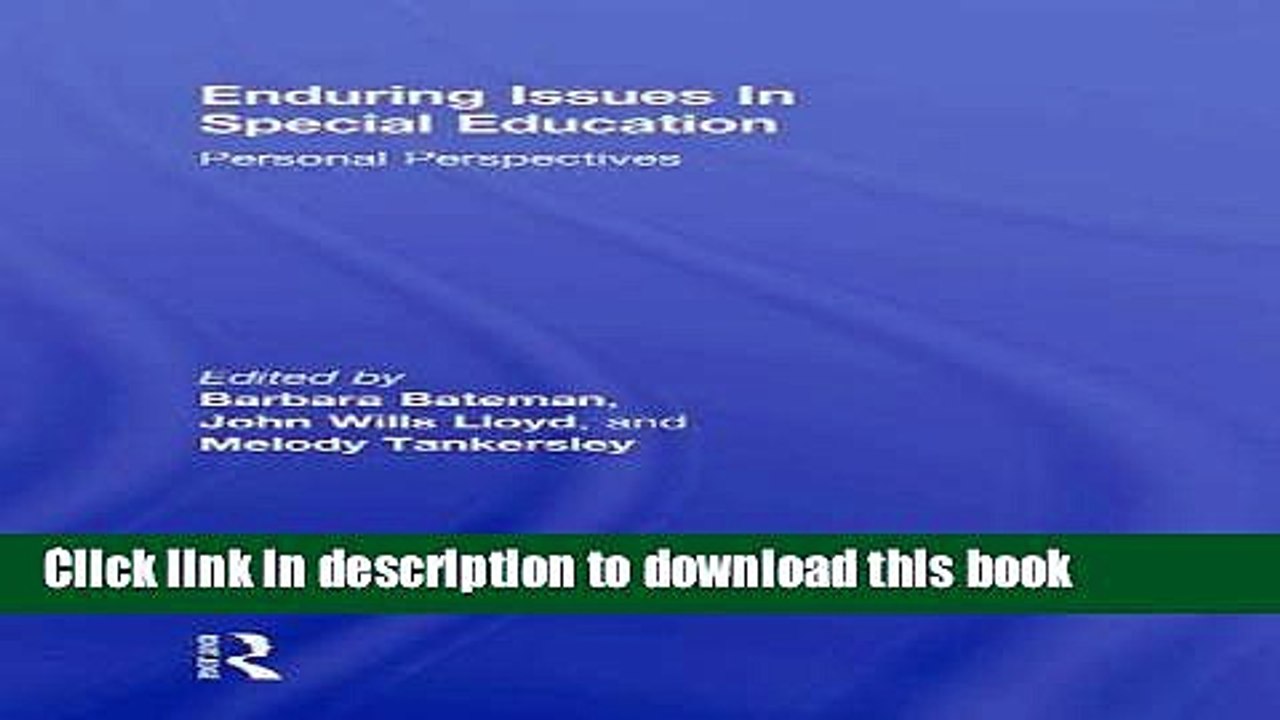 [PDF] Enduring Issues In Special Education: Personal Perspectives Reads Full Ebook